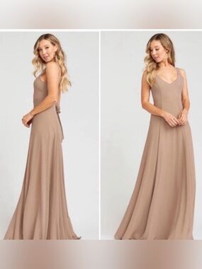 Show Me Your Mumu Jenn Maxi Dress in Dune Small Wedding Bridesmaid Gown Event